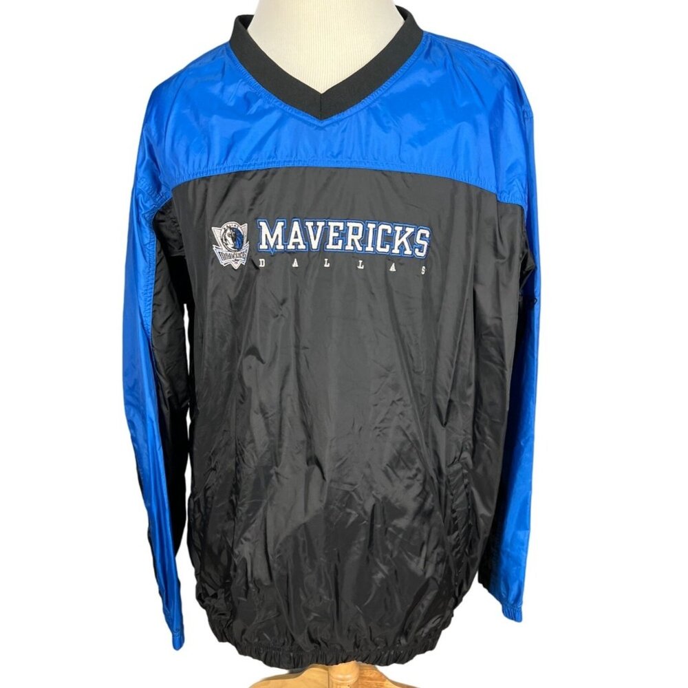 Mens Rebook Dallas Mavericks Nylon Pullover Windbreaker Size XXL